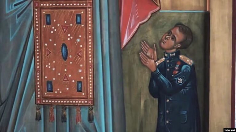 The Russian Orthodox Church depicts participants in the invasion of Ukraine on icons