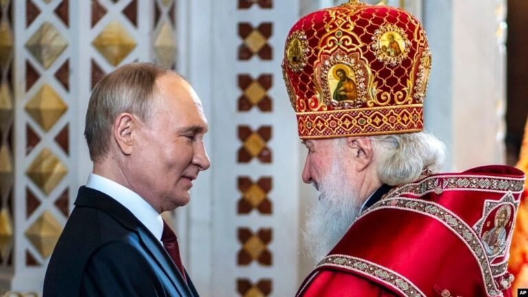 Путин поблагодарил патриарха Кирилла за поддержку «специальной военной операции»