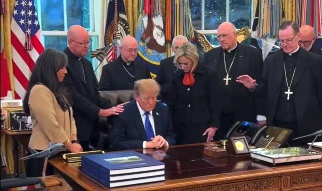 “We Were Used.” Catholic Bishops Regret Meeting and Praying With Trump